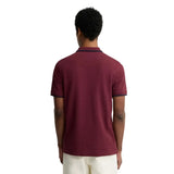Barbour Mens Polo Lunan Tartan Trimmed Tailored Shirt Dark Bordeaux