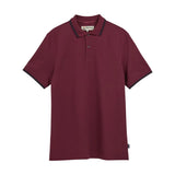 Barbour Mens Polo Lunan Tartan Trimmed Tailored Shirt Dark Bordeaux