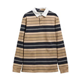 Barbour Mens Shirt Frith Tartan Stripe Rugby Stone