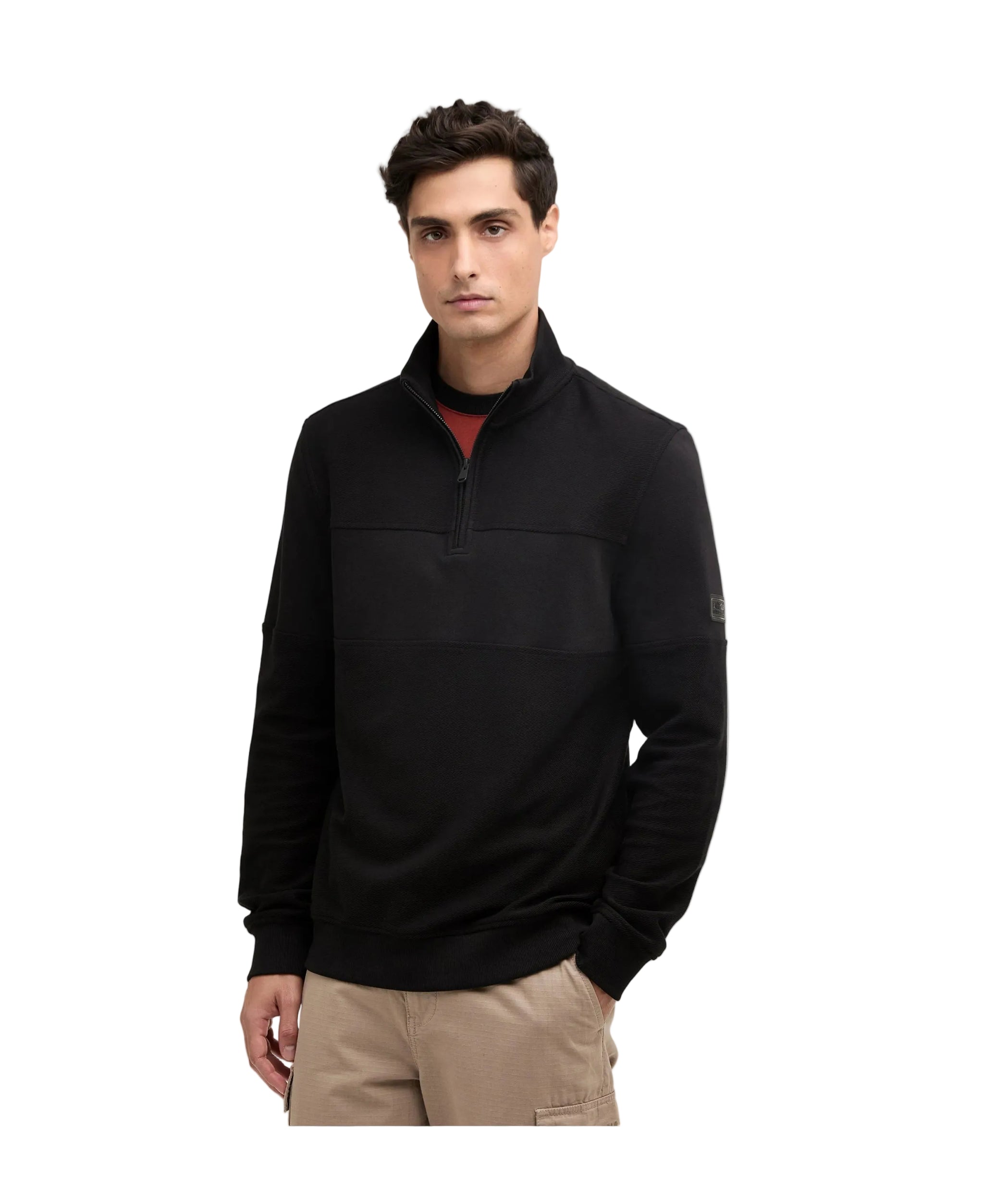 Barbour International men's black shirt with zip