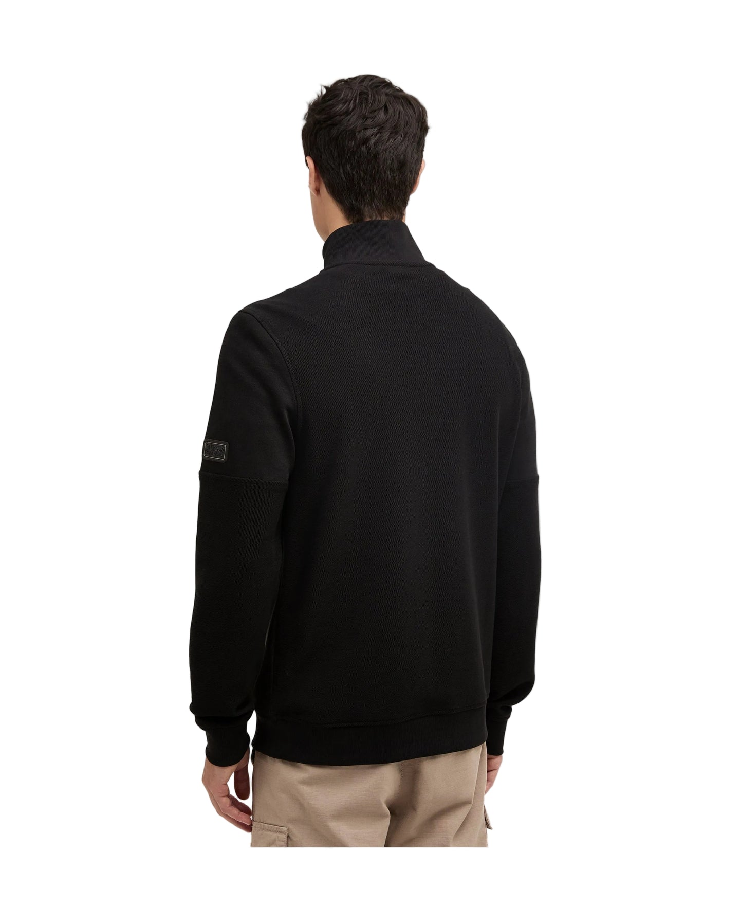 Barbour International Mens Sweatshirt Kaspian Half Zip Black