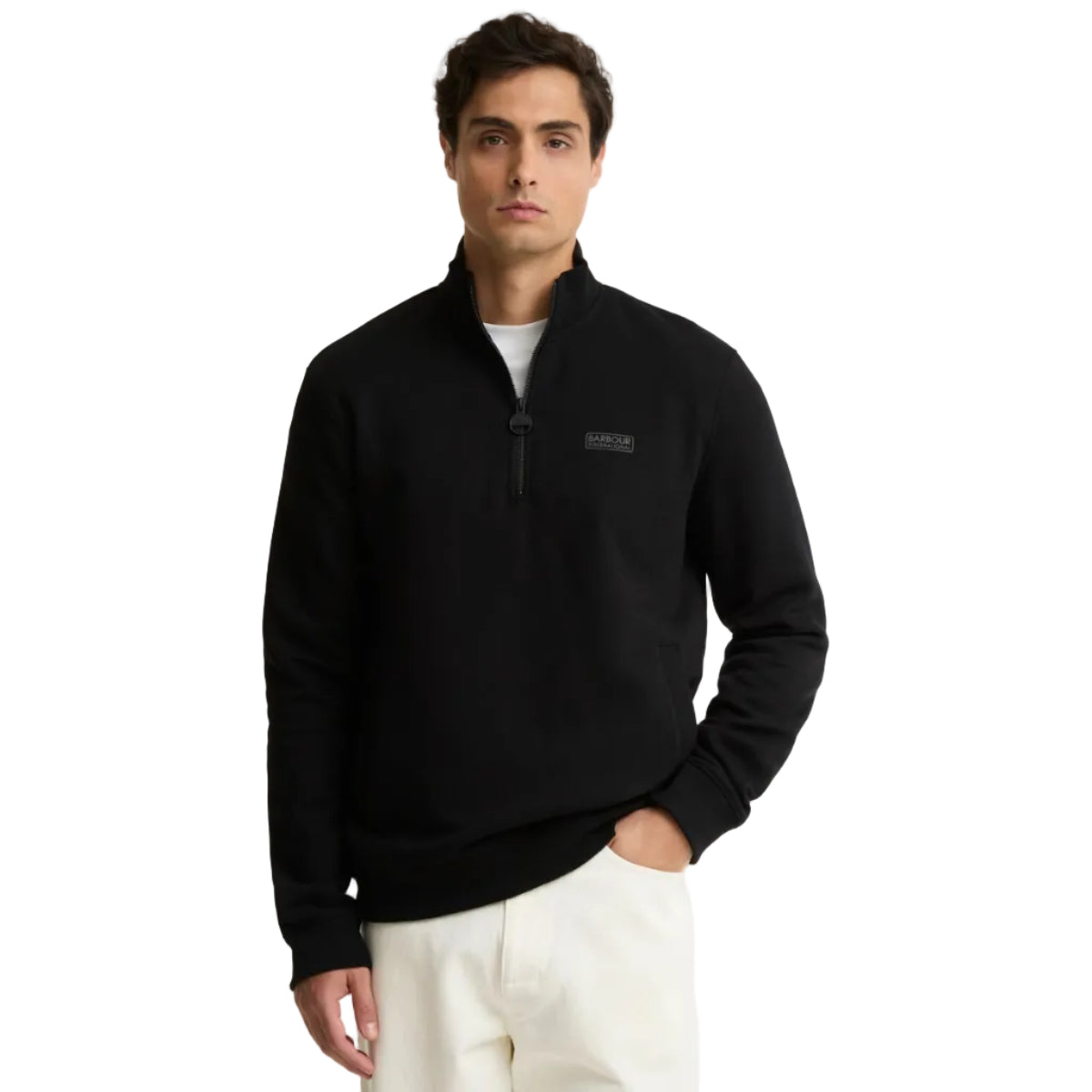 Barbour men's black half-zip sweatshirt