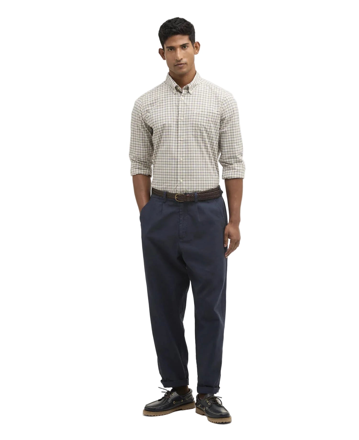 Barbour Mens Lomond Tailored Tartan Shirt Oban Mist Tartan