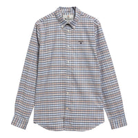 Barbour Mens Shirt Rickwood Tailored Gingham Stone