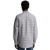 Barbour Mens Shirt Rickwood Tailored Gingham Stone