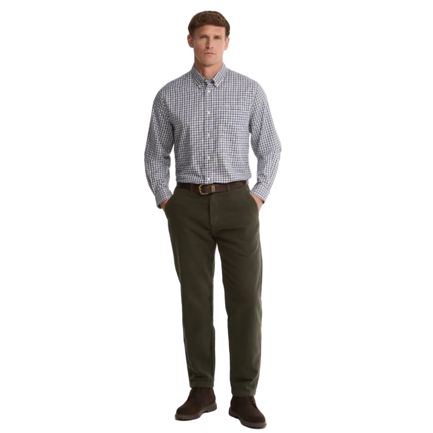 Barbour Mens Shirt William Regular Fit Checked Navy