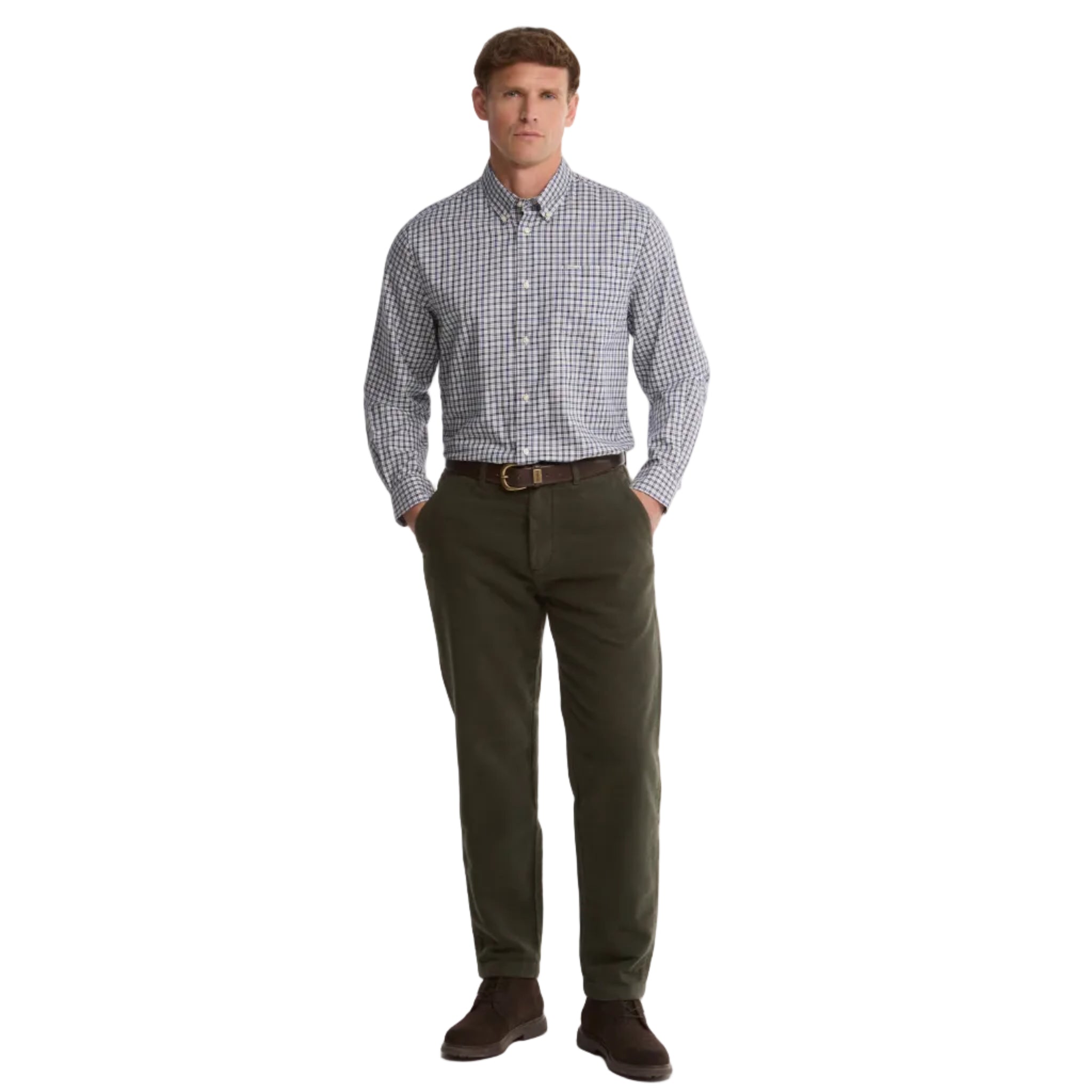 Barbour Mens Shirt William Regular Fit Checked Navy
