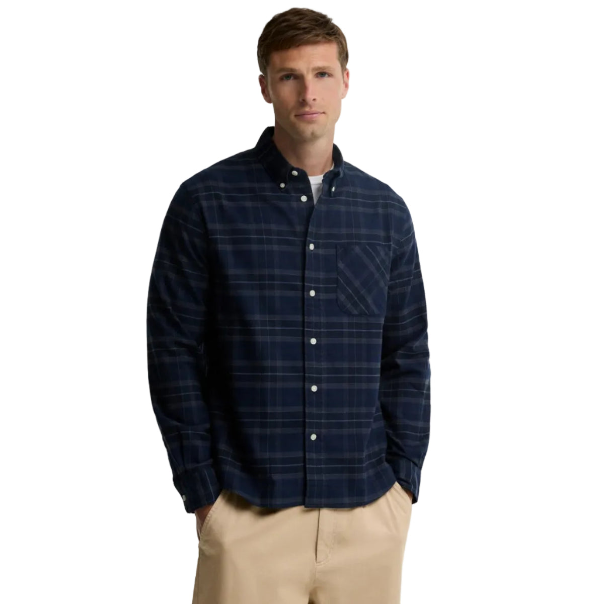 Barbour men's navy tartan shirt