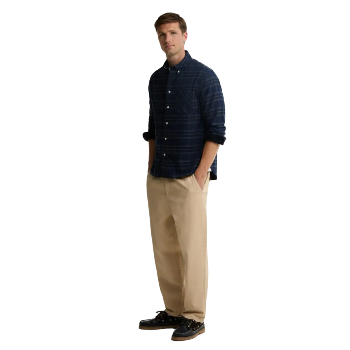 Barbour men's navy tartan shirt