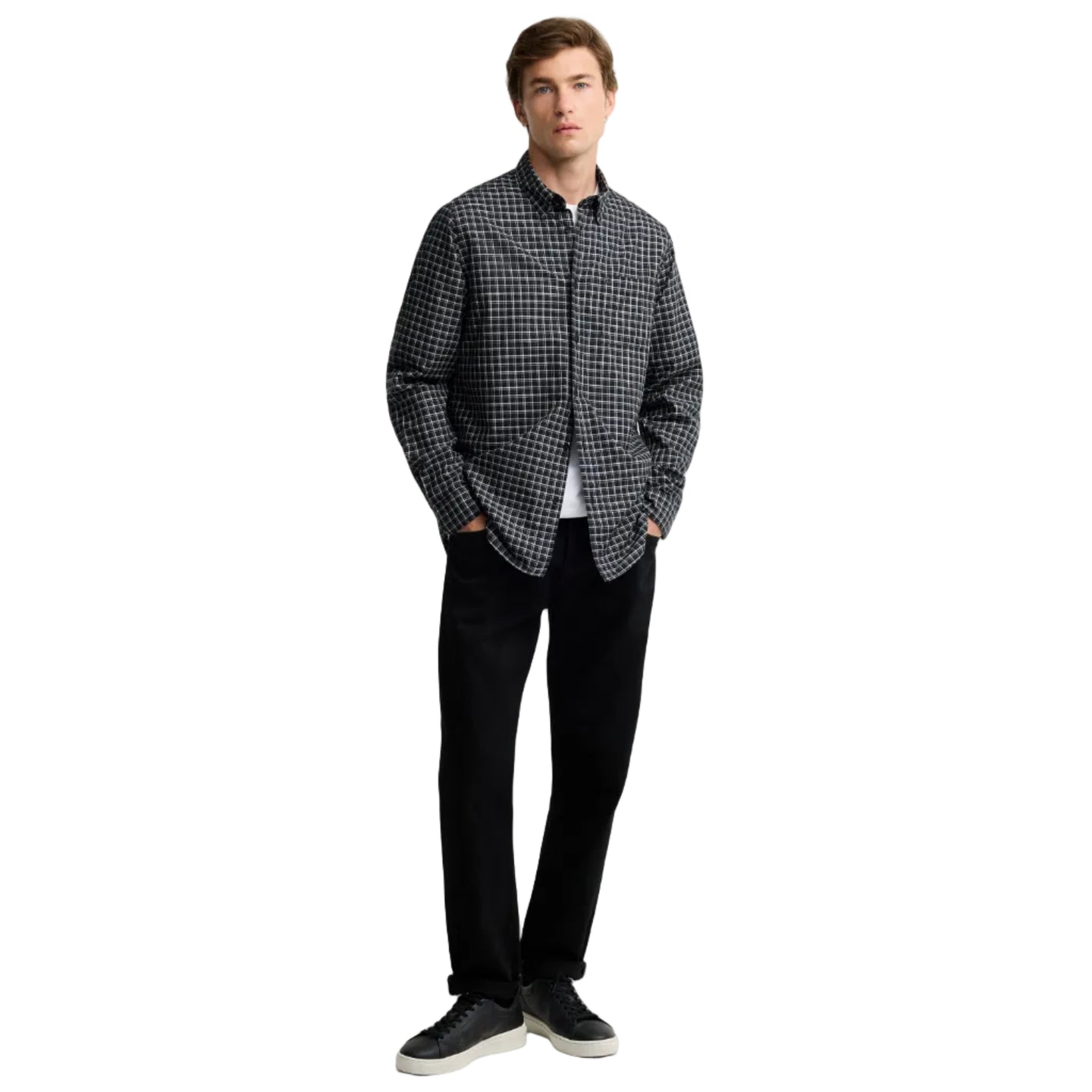 Barbour men's black checked shirt