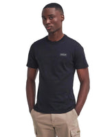 Barbour International Mens T-Shirt Small Logo Black/Pewter
