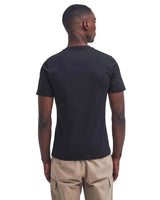 Barbour International Mens T-Shirt Small Logo Black/Pewter