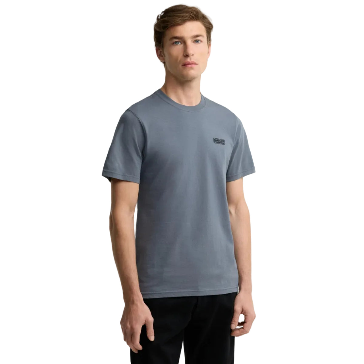 Barbour men's charcoal logo t-shirt