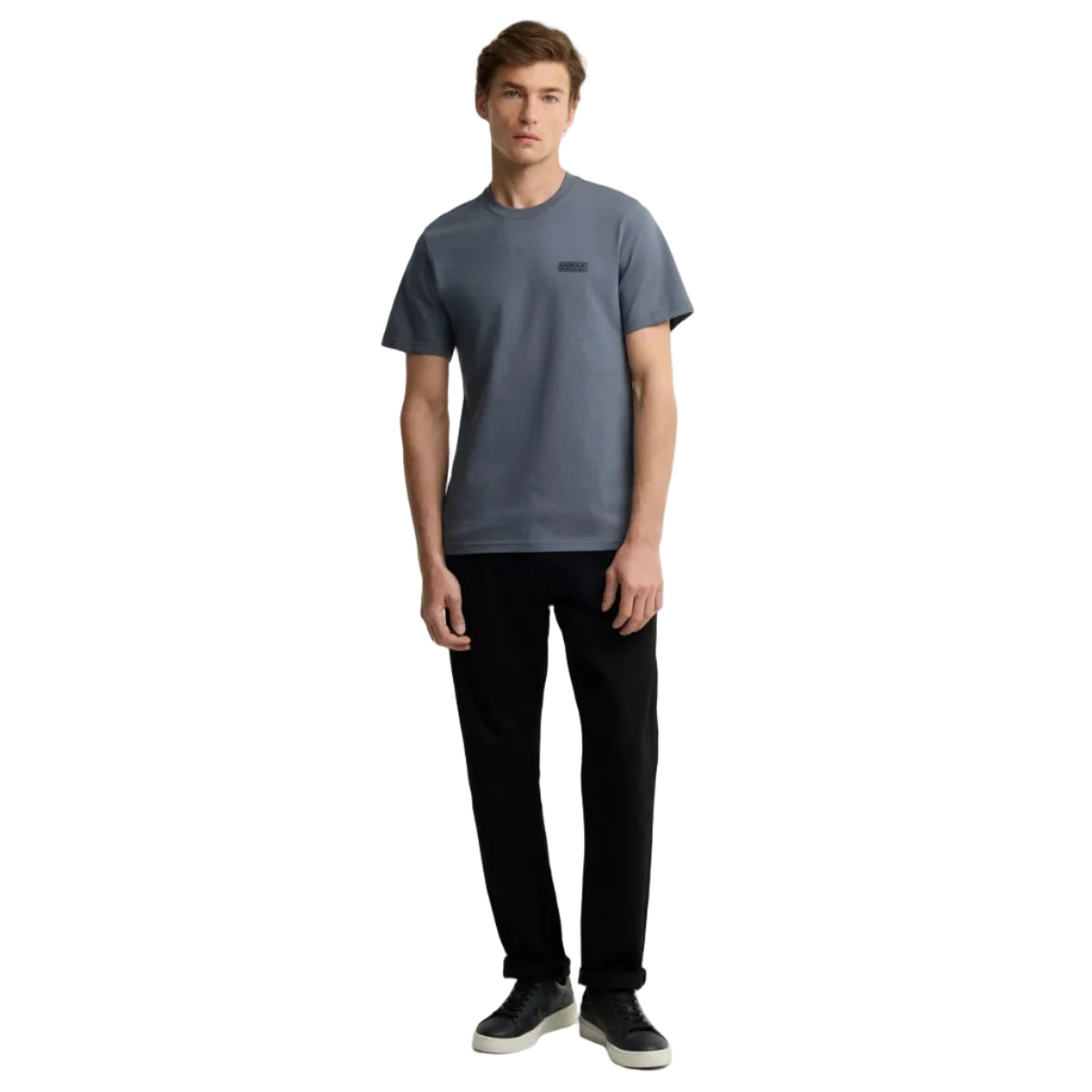 Barbour men's charcoal logo t-shirt