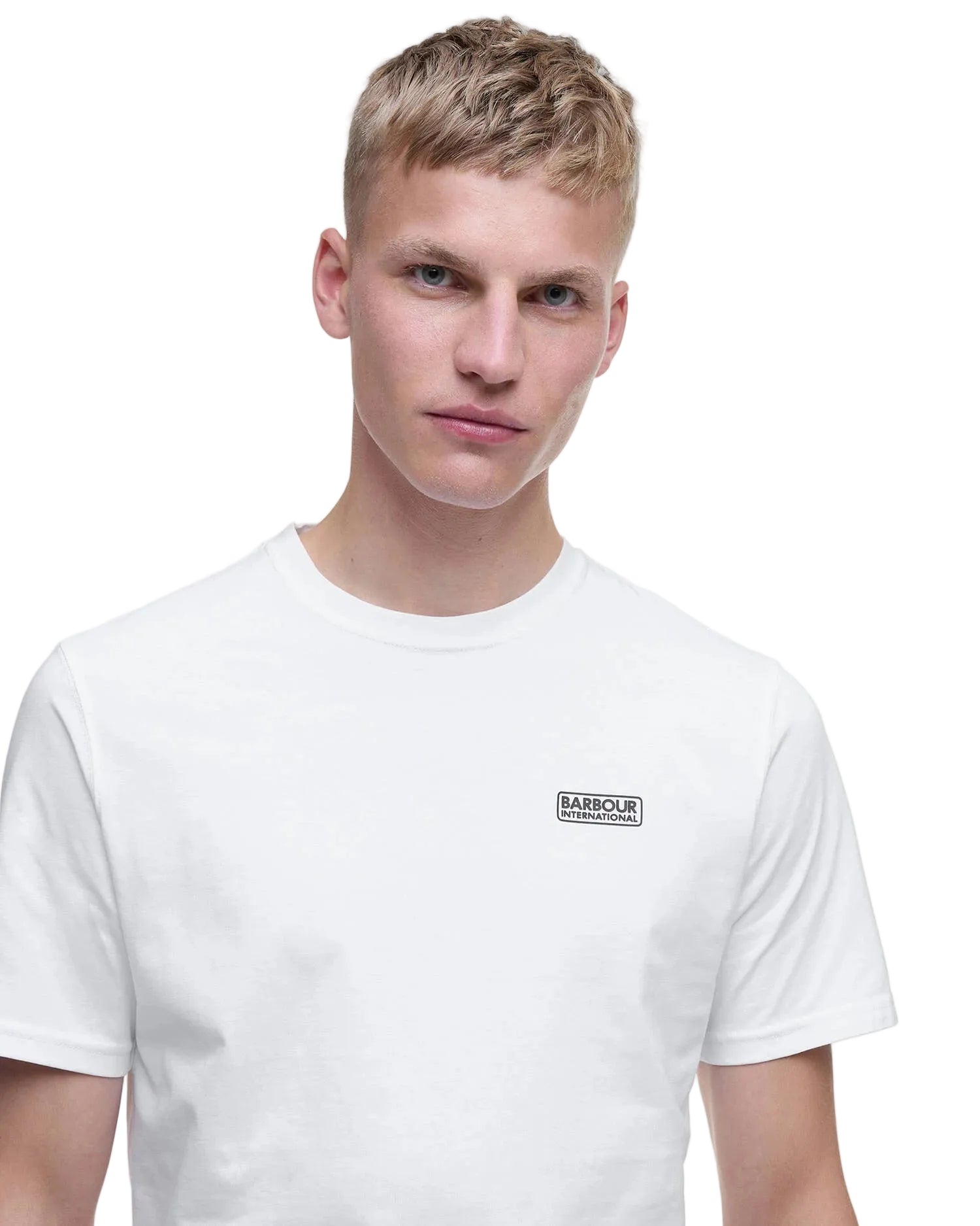 Barbour International men's black and white cotton t-shirt