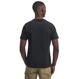 Barbour International Mens T-Shirt Essential Large Logo Black/Pewter