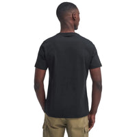 Barbour International Mens T-Shirt Essential Large Logo Black/Pewter