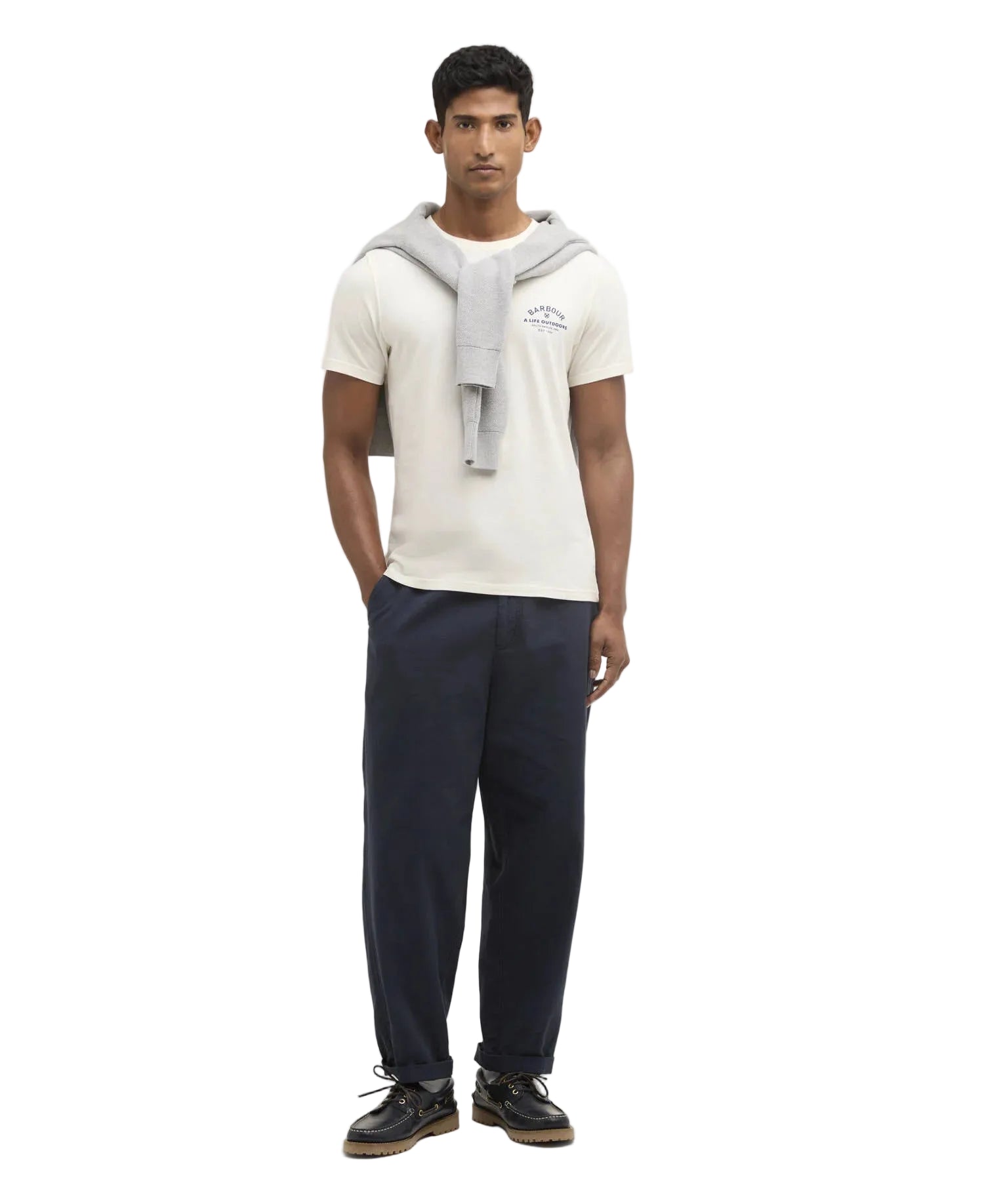 Barbour Mens Logo T-Shirt Whisper White