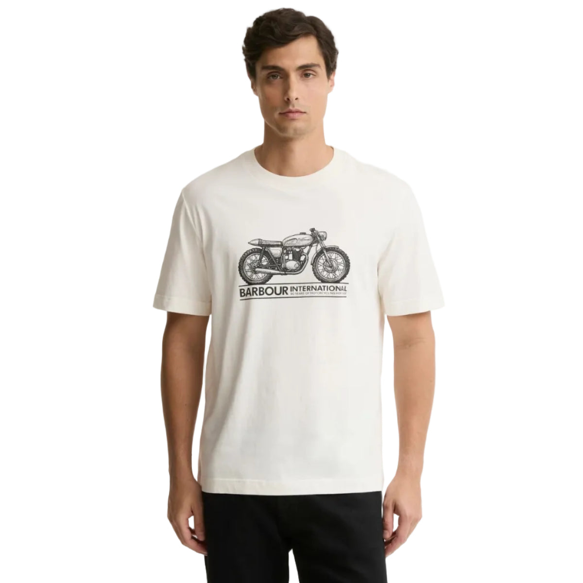 Barbour men's white graphic t-shirt