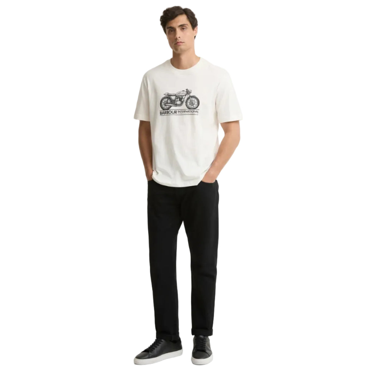 Barbour men's white graphic t-shirt