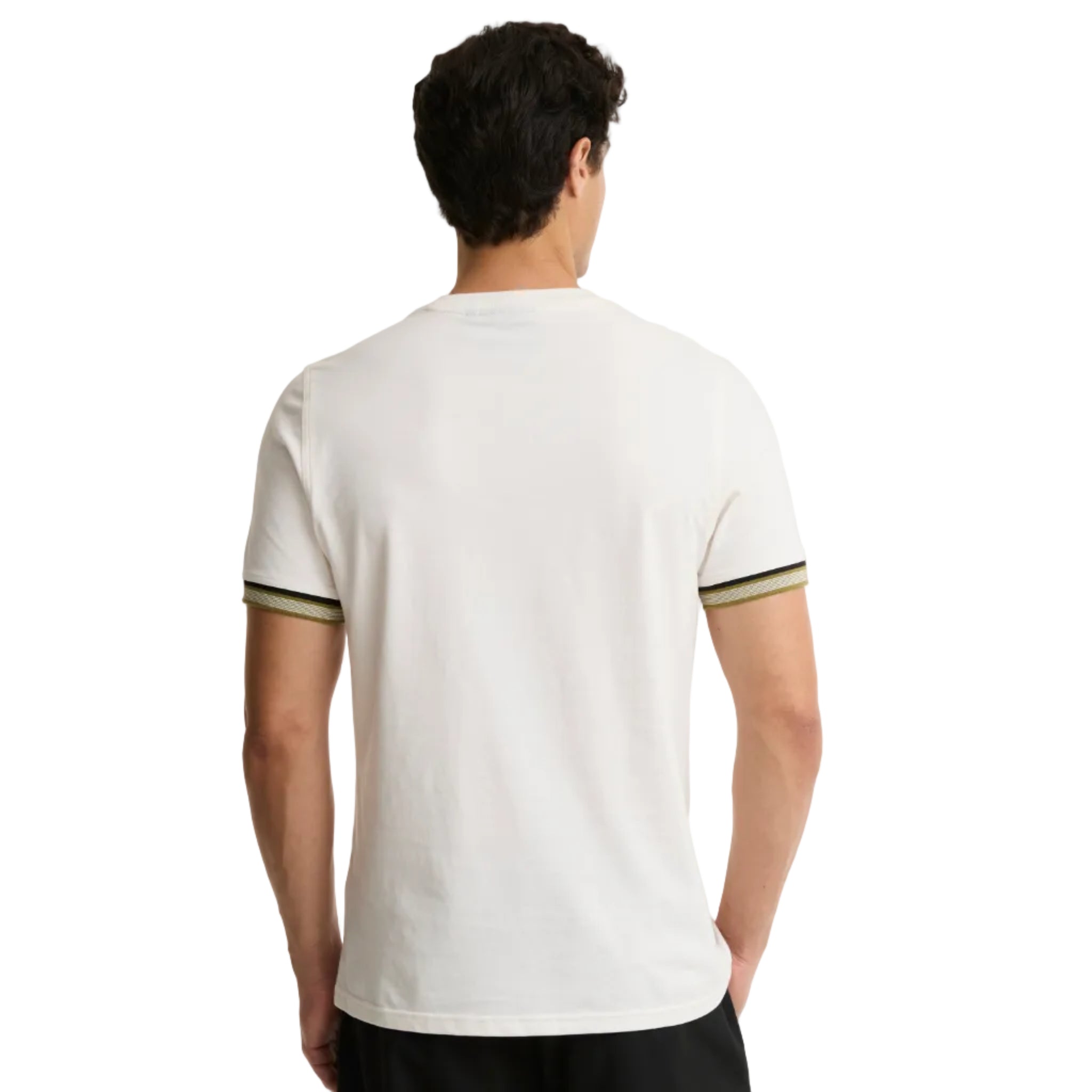 Barbour International Mens T-Shirt Newport Tipped Whisper White