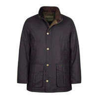 Barbour Hereford men's rustic waxed cotton jacket with corduroy collar