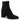 Marco Tozzi women's black ankle boots with ribbed stretch-knit cuff