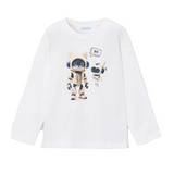 Mayoral Boys T-Shirt Robot Cream