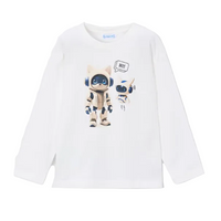 Mayoral Boys T-Shirt Robot Cream