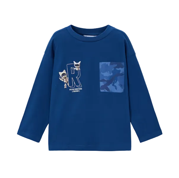 Mayoral Boys T-Shirt with Pocket Atlantic