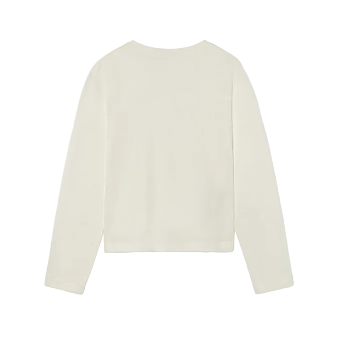 Mayoral girls' cream long sleeve t-shirt