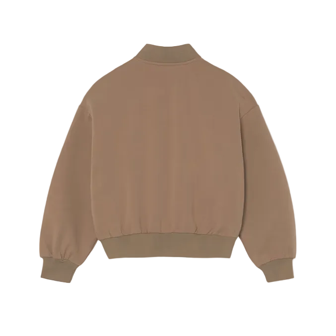 Mayoral girls' camel zip-up hoodie with pockets
