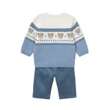 Mayoral baby boys' rain blue two piece knit and trouser set