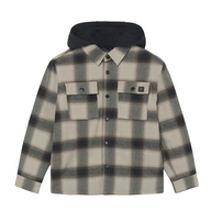 Mayoral Boys Checked Hooded Jacket Negro