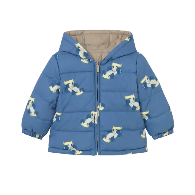 Mayoral boys' indigo blue reversible jacket
