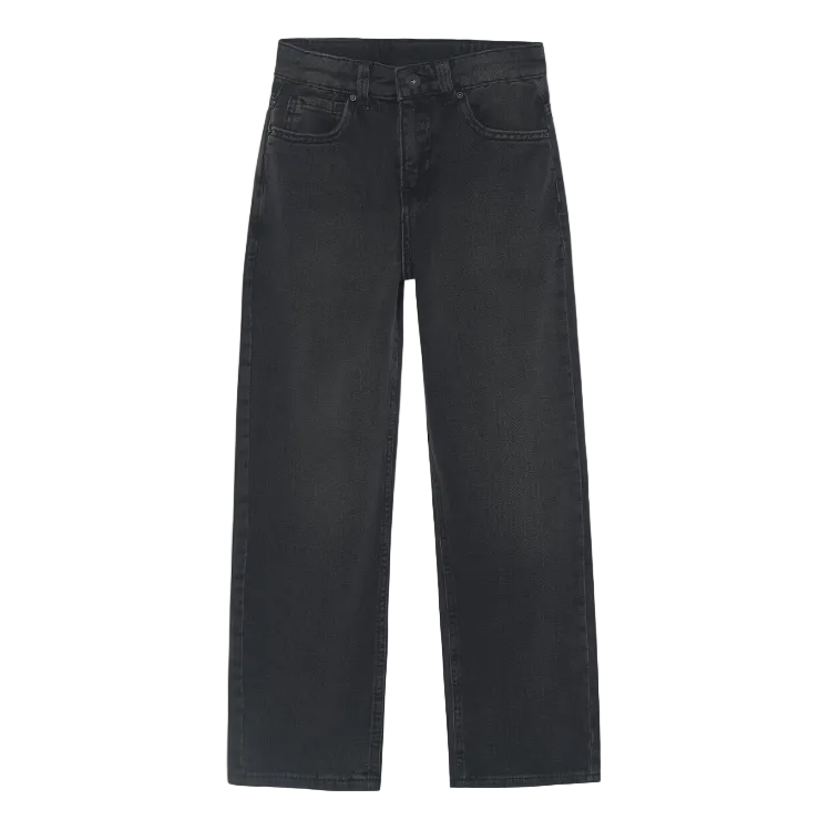 Mayoral boys' washed black wide leg jeans