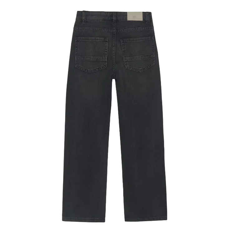 Mayoral boys' washed black wide leg jeans