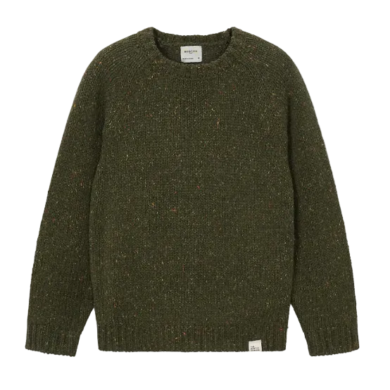Mayoral boys' pine green speckled knitted jumper