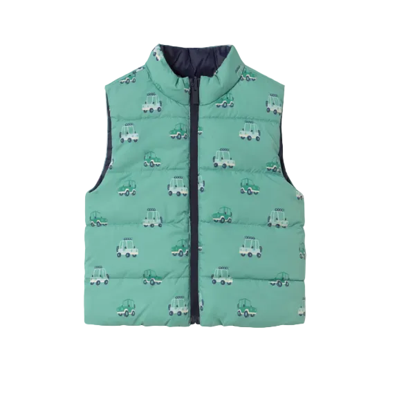 Mayoral boys' aquarium blue reversible gilet