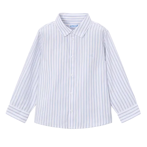 Mayoral boys' white and sky blue shirt