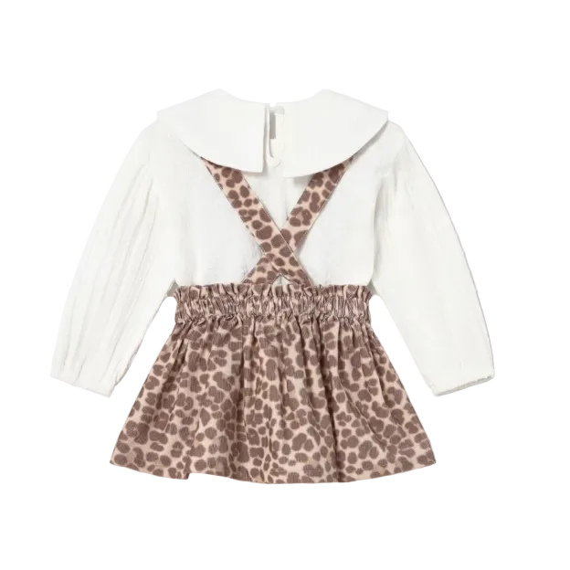 Mayoral girls' 2 piece set 2950 nuez