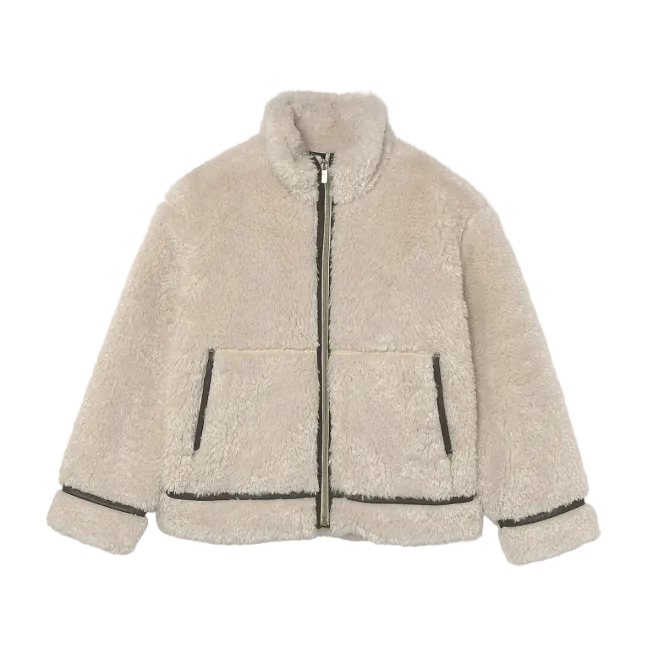 Mayoral Girls Coat Sheepskin Almond