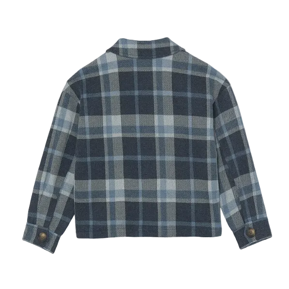 Mayoral girls' ink blue check jacket