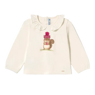 Mayoral Girls Top 2089 Natural/Raspberry