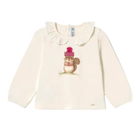 Mayoral Girls Top 2089 Natural/Raspberry