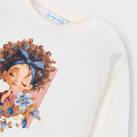 Mayoral Girls Top 4003 Natural