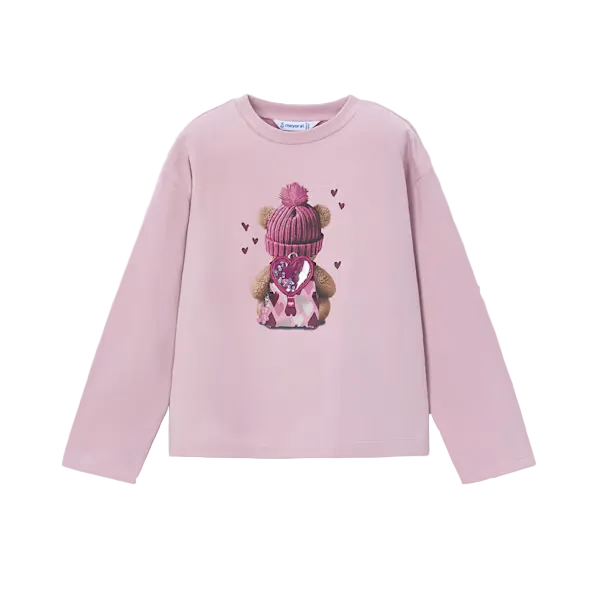 Mayoral girls' mauve long sleeve top