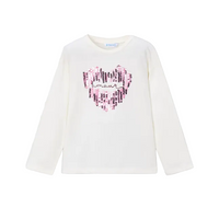 Mayoral Girls Top 4031 Off White/Mauve