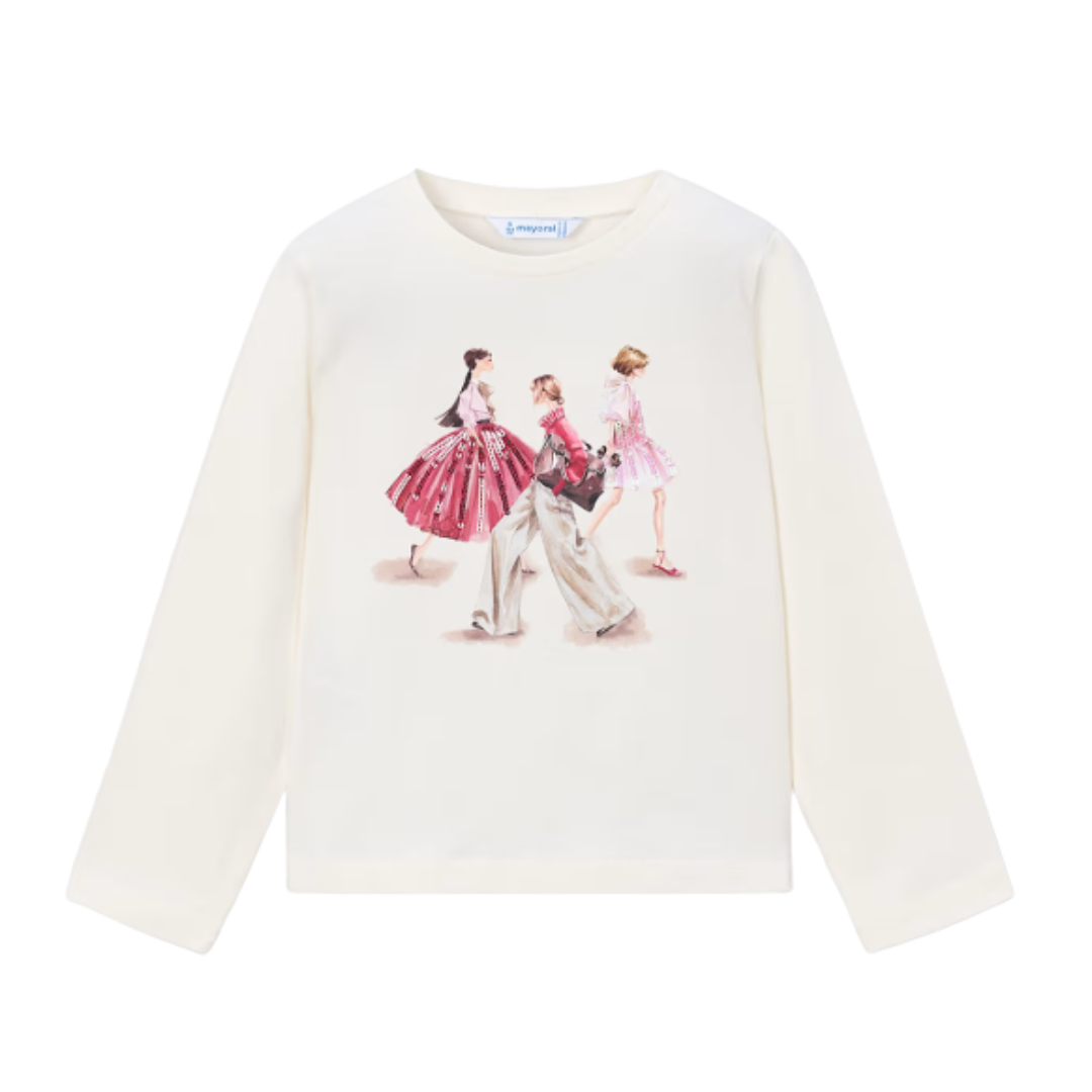 Mayoral Girls Top 4035 Natural/Petal