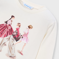 Mayoral Girls Top 4035 Natural/Petal